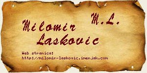 Milomir Lasković vizit kartica